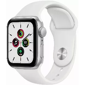 Смарт-часы Apple Watch SE GPS 44 мм, серебристый/белый